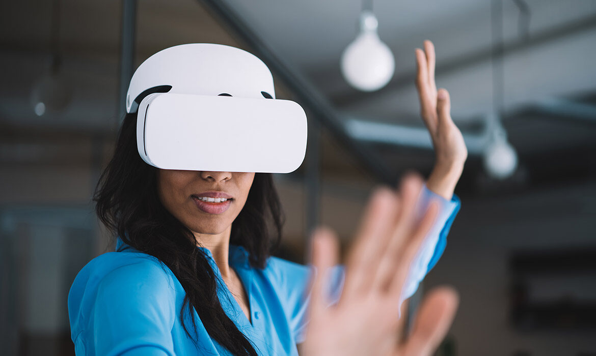 flowy dark haired woman